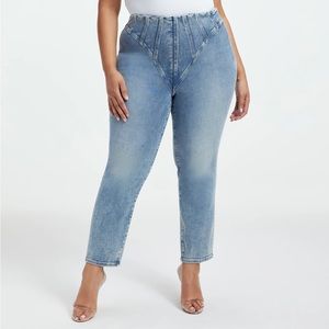 Good American GOOD CLASSIC SLIM STRAIGHT MEGA COMPRESSION JEANS indigo 172